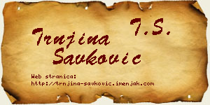Trnjina Savković vizit kartica